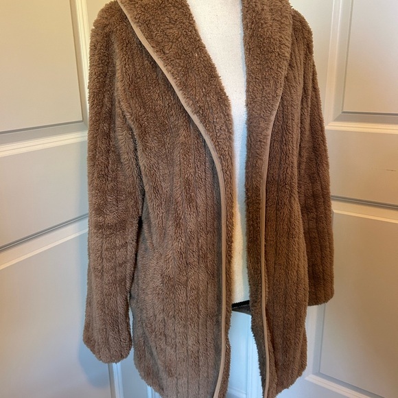 Shein brown over sized teddy jacket coat - Picture 3 of 4